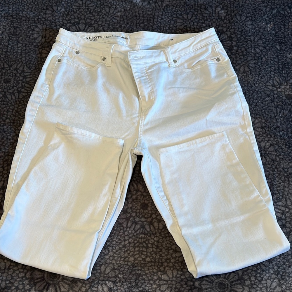 Talbots Flawless 16P Slim Ankle White Denim Pants. Perfect condition.